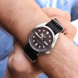 Seiko 5 Sports Automatic Black Dial Black Nylon Strap Watch for Men - SRPE67K1 Authentic Buy Shop Now
