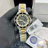 Emporio Armani Sea Explorer Black Dial Two Tone Steel Strap Watch for Men - AR60089 Authentic Buy Shop Now