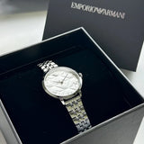 Emporio Armani Modern Silver Dial Silver Steel Strap Watch for Women - AR11213 Authentic Buy Shop Now