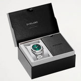 D1 Milano Ultra Thin Green Dial Silver Steel Strap Watch for Men - D1-UTBJ37 Authentic Buy Shop Now