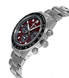 Seiko Prospex US Special Edition Speedtimer Solar Chronograph Red Dial Silver Steel Strap Watch for Men - SSC927 Authentic Buy Shop Now