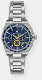 Maserati Velocità Chronograph Blue Dial Silver Steel Strap Watch for Men - R8873652001 Authentic Buy Shop Now
