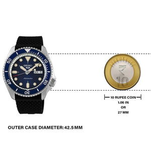 Seiko 5 Sports SKX Automatic Blue Dial Blue Silicone Strap Watch for Men - SRPD71K2 Authentic Buy Shop Now