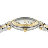 Versace Reve Analog White Dial Two Tone Steel Strap Watch for Women - VE8B00724 Authentic Buy Shop Now