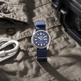 Seiko 5 Sports Automatic Blue Dial Blue Nylon Strap Watch for Men - SRPE63K1 Authentic Buy Shop Now