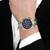 Maserati Attrazione Chronograph Blue Dial Two Tone Steel Strap Watch for Men - R8853151008 Authentic Buy Shop Now
