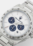 Maserati Velocità Chronograph White Dial Silver Steel Strap Watch for Men - R8873652007 Authentic Buy Shop Now
