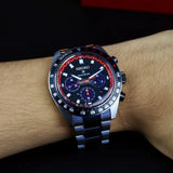 Seiko Prospex Speedtimer Solar Chronograph Datsun 240Z Collaboration Limited Edition Black Dial Two Tone Steel Strap Watch for Men - SSC957 Authentic Buy Shop Now