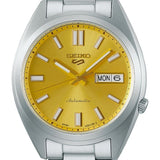 Seiko 5 Sports SNXS Automatic Gold Dial Silver Steel Strap Watch for Men - SRPL59K1 Authentic Buy Shop Now