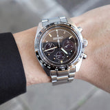 Seiko Prospex Speedtimer Solar Chronograph Black Dial Silver Steel Strap Watch for Men - SSC819 Authentic Buy Shop Now