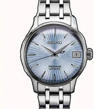 Seiko Presage Cocktail Time Automatic Ice Blue Dial Silver Steel Strap Watch for Men - SRPE19J1 Authentic Buy Shop Now