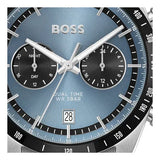 Hugo Boss Tourmaster Chronograph Blue Dial Silver Steel Strap Watch for Men - 1514286 Authentic Buy Shop Now
