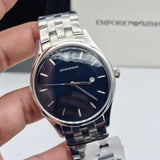 Emporio Armani Lambda Blue Dial Silver Steel Strap Watch for Men - AR11019 Authentic Buy Shop Now