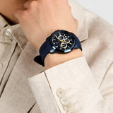 Maserati Successo Chronograph Blue Dial Blue Rubber Strap Watch for Men - R8871621044 Authentic Buy Shop Now