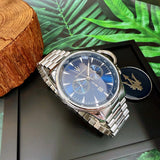 Maserati Tradizione Chronograph Blue Dial Silver Steel Strap Watch for Men - R8873646005 Authentic Buy Shop Now