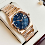Tissot PRX Powermatic 80 Blue Dial Rose Gold Steel Strap Watch for Men - T137.407.33.041.00 Authentic Buy Shop Now