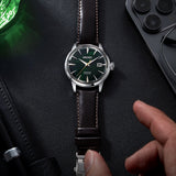 Seiko Presage Cocktail Time Automatic Green Dial Brown Leather Strap Watch for Men - SRPD37J1 Authentic Buy Shop Now