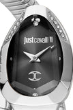 Just Cavalli Serpente Metallica Black Dial Silver Steel Strap Watch for Women - JC1L208M0025 Authentic Buy Shop Now