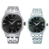 Seiko Presage Cocktail Time Automatic Black Dial Silver Steel Strap Watch for Men - SRPE17J1 Authentic Buy Shop Now