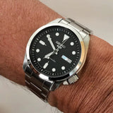 Seiko 5 Sports Automatic Grey Dial Silver Steel Strap Watch for Men - SRPE51K1 Authentic Buy Shop Now