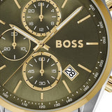 Hugo Boss Grand Prix Chronograph Grey Dial Two Tone Steel Strap Watch for Men - 1514252 Authentic Buy Shop Now