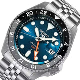 Seiko 5 Sports SKX Racers Heritage Velocity Blue Dial Silver Steel Strap Watch for Men - SSK045K1 Authentic Buy Shop Now