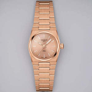 Tissot PRX Diamonds Rose Gold Dial Rose Gold Steel Strap Watch for Women - T137.010.33.506.00 Authentic Buy Shop Now