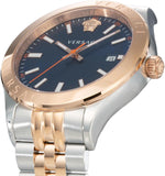 Versace Hellenyium Blue Dial Two Tone Steel Strap Watch for Men - VEVK01424 Authentic Buy Shop Now