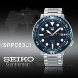 Seiko 5 Sports Automatic Blue Dial Silver Steel Strap Watch for Men - SRPC63J1 Authentic Buy Shop Now