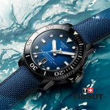 Tissot Seastar 2000 Professional Powermatic 80 Blue Dial Blue Nylon Strap Watch for Men - T120.607.37.041.00 Authentic Buy Shop Now