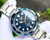 Seiko 5 Sports Automatic Blue Dial Silver Steel Strap Watch for Men - SRPC63J1 Authentic Buy Shop Now