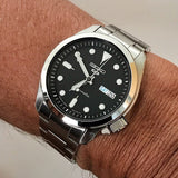 Seiko 5 Sports Automatic Grey Dial Silver Steel Strap Watch for Men - SRPE51K1 Authentic Buy Shop Now
