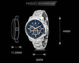 Maserati Successo Chronograph Blue Dial Silver Steel Strap Watch for Men - R8873621037 Authentic Buy Shop Now