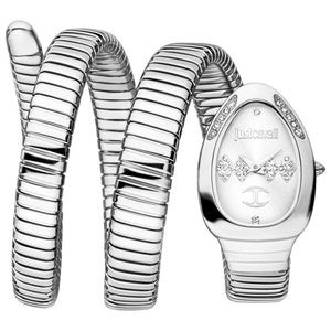 Just Cavalli Vezzoso Silver Dial Silver Steel Strap Watch for Women - JC1L230M0015 Authentic Buy Shop Now