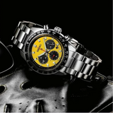 Seiko Prospex Speedtimer Solar Chronograph Yellow Dial Silver Steel Strap Watch for Men - SSC929 Authentic Buy Shop Now