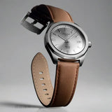 Tissot PRC 100 Solar Quartz Silver Dial Brown Leather Strap Watch for Men - T151.422.16.031.00 Authentic Buy Shop Now