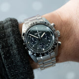 Seiko Prospex Speedtimer Solar Chronograph Black Dial Silver Steel Strap Watch for Men - SSC819 Authentic Buy Shop Now