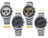 Seiko Prospex Speedtimer Solar Chronograph Black Dial Silver Steel Strap Watch for Men - SSC819 Authentic Buy Shop Now