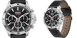 Hugo Boss Troper Chronograph Black Dial Black Leather Strap Watch for Men - 1514055 Authentic Buy Shop Now