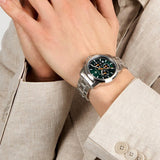 Maserati Successo Chronograph Green Dial Silver Steel Strap Watch for Men - R8873621043 Authentic Buy Shop Now