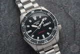 Seiko 5 Sports SKX Automatic Black Dial Silver Steel Strap Watch for Men - SRPL85K1 Authentic Buy Shop Now