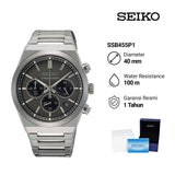 Seiko Conceptual Chronograph Grey Dial Silver Steel Strap Watch for Men - SSB455P1 Authentic Buy Shop Now