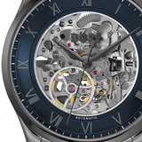 Hugo Boss Principle Skeleton Blue Dial Grey Steel Strap Watch for Men - 1514254 Authentic Buy Shop Now