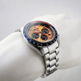 Seiko Prospex Solar Chronograph 1969 Re-interpretation Orange Dial Silver Steel Strap Watch for Men - SSC947 Authentic Buy Shop Now