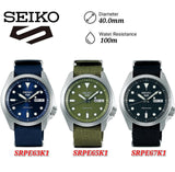 Seiko 5 Sports Automatic Blue Dial Blue Nylon Strap Watch for Men - SRPE63K1 Authentic Buy Shop Now