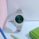D1 Milano Ultra Thin Green Dial Silver Steel Strap Watch for Men - D1-UTBJ37 Authentic Buy Shop Now