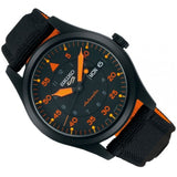 Seiko 5 Sports Flieger Pilot Automatic Black Dial Black Nylon Strap Watch for Men - SRPH33K1 Authentic Buy Shop Now