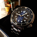 Seiko Prospex Deep Blue Batman Turtle Diver's Automatic Blue Dial Silver Steel Strap Watch for Men - SRPC25J1 Authentic Buy Shop Now