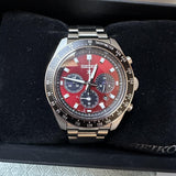 Seiko Prospex US Special Edition Speedtimer Solar Chronograph Red Dial Silver Steel Strap Watch for Men - SSC927 Authentic Buy Shop Now