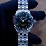 Seiko Presage Cocktail Time Automatic Green Dial Silver Steel Strap Watch for Men - SRPE15J1 Authentic Buy Shop Now